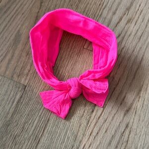 Neon Pink Knotted Kids Headband